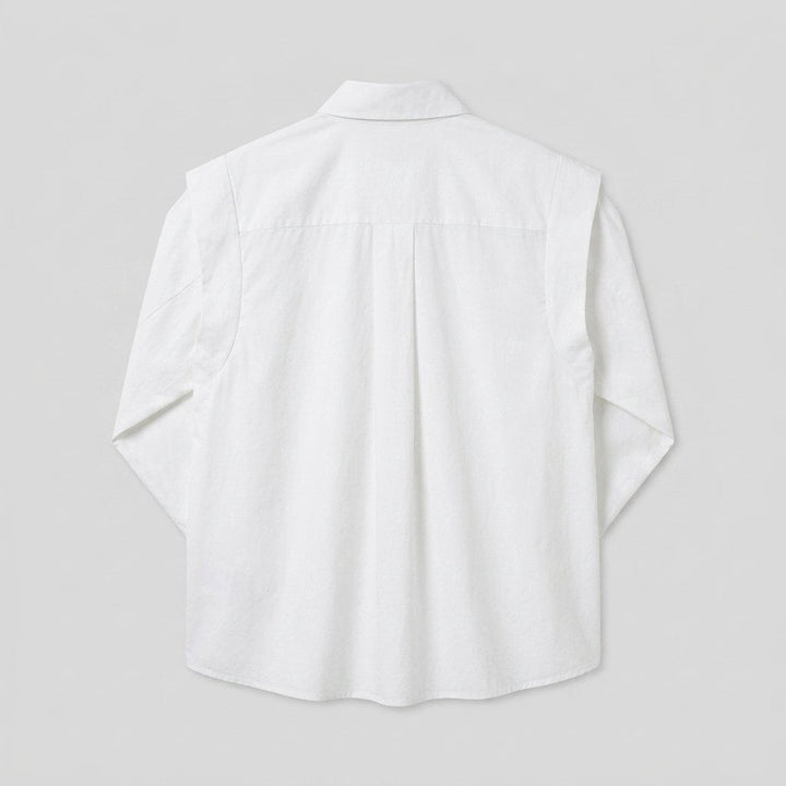 Oasis white cotton shirt back view