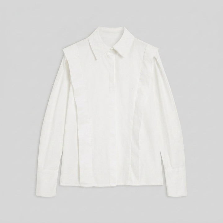 Oasis white cotton shirt flat-lay product photo