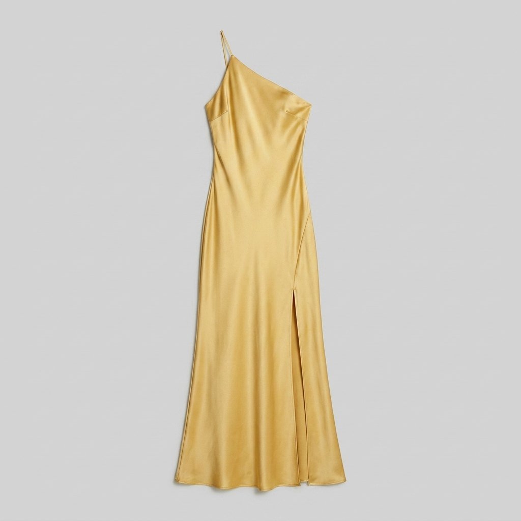 Octavia satin open-back maxi dress product flat lay