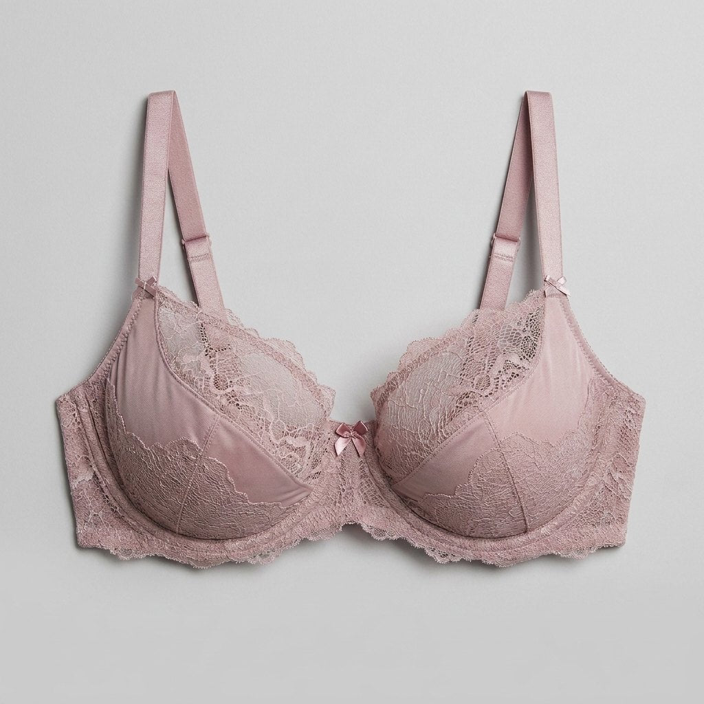 Oola Lace Bra mauve pink - front