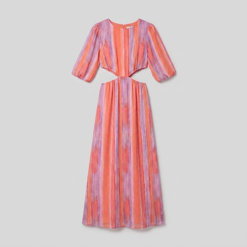 Pavona tie-dye dress product flat-lay