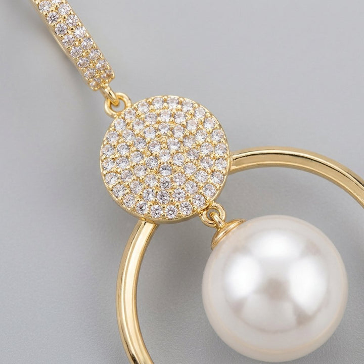 Pearluxe pearl earring close-up detail