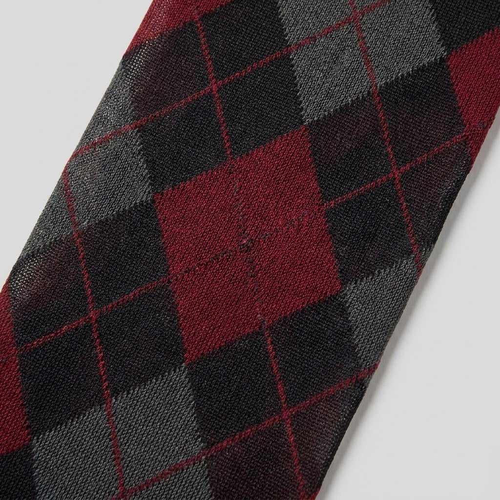 Pen print argyle fabric close-up