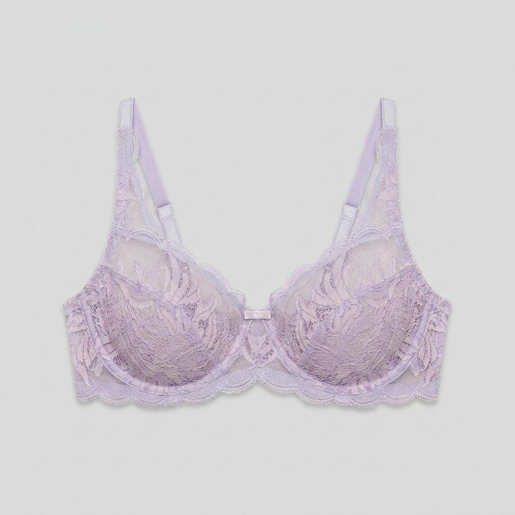Pera lace bra lavender front