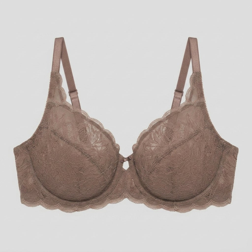 Pera lace bra mink front