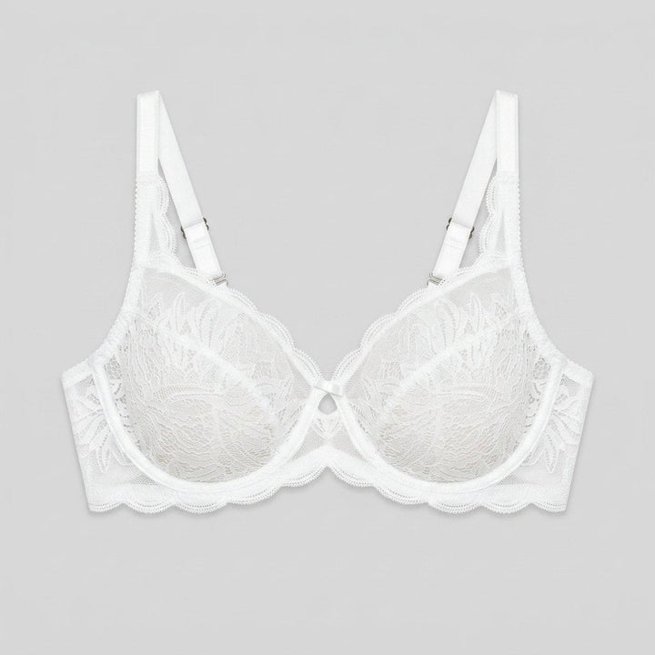 Pera lace bra white front
