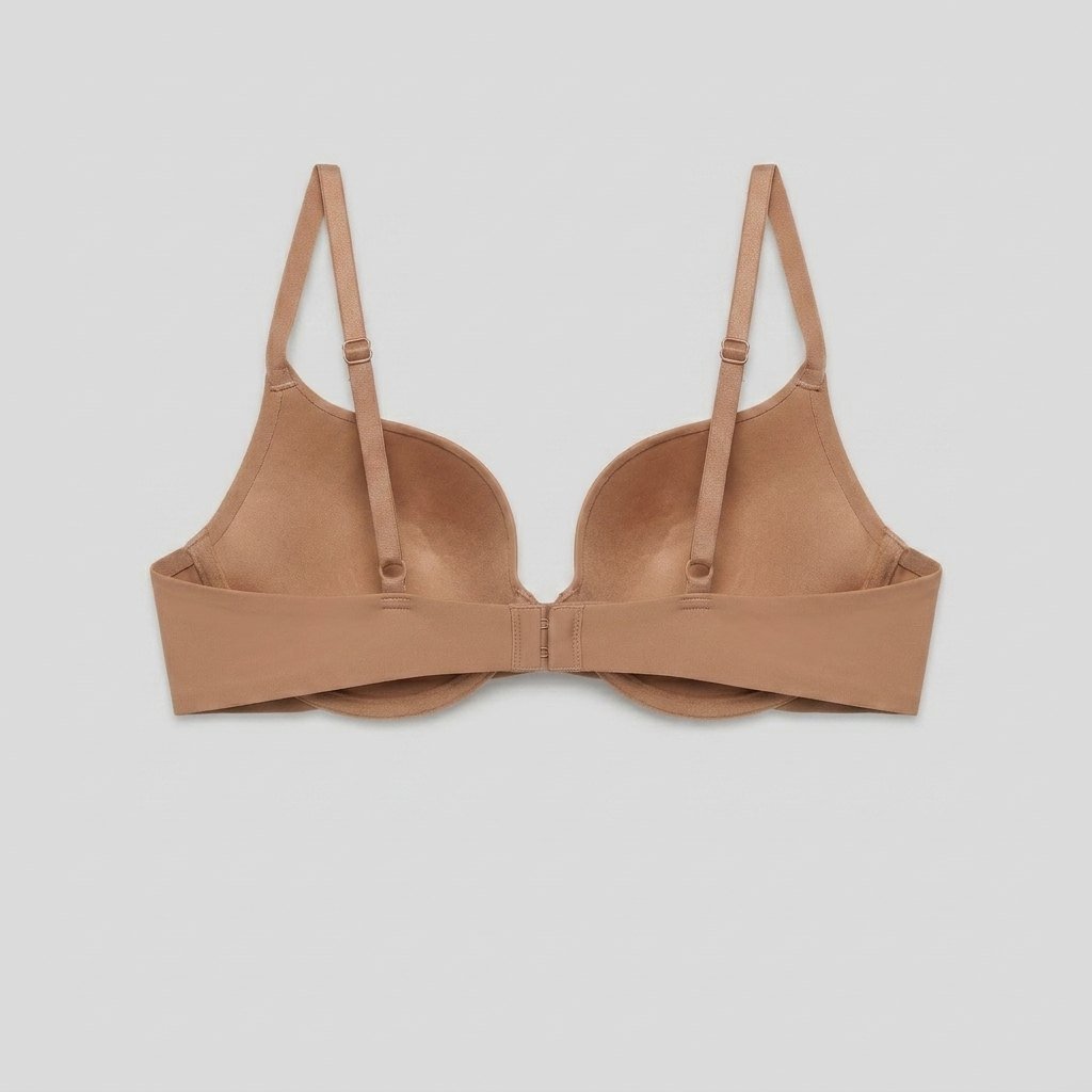 PillowSoft push-up bra nude - back