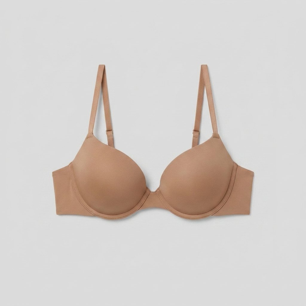 PillowSoft push-up bra nude - front