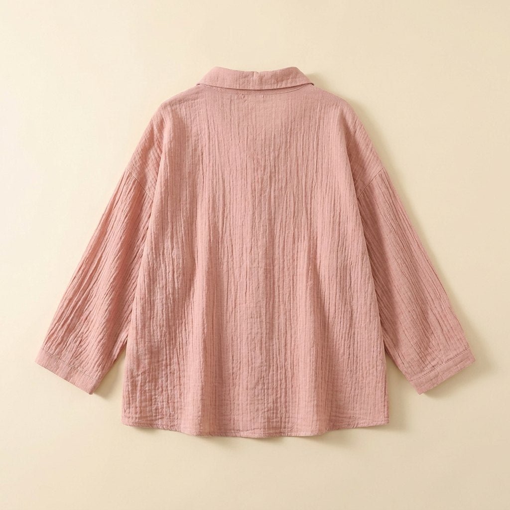 Pinky oversized cotton shirt back view