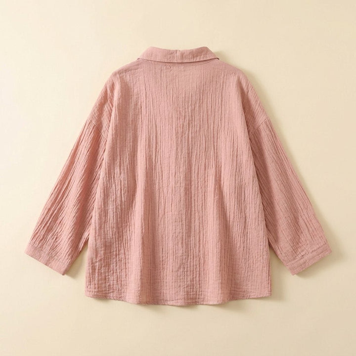 Pinky oversized cotton shirt back view