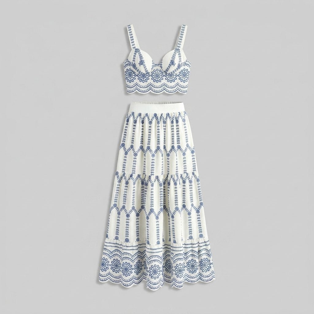 Pinta skirt set flat lay