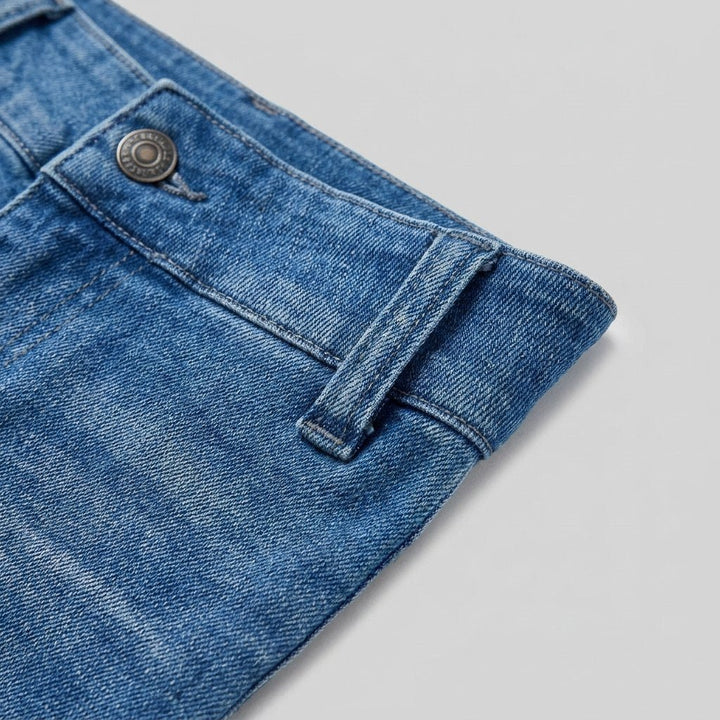 Polo wide-leg jeans denim fabric detail
