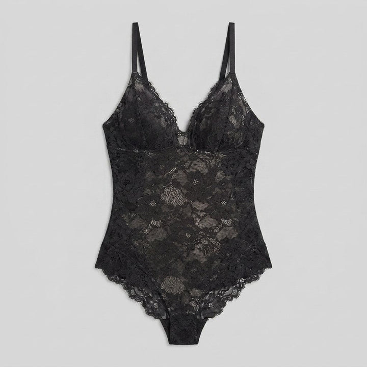 Poppy full lace bodysuit black