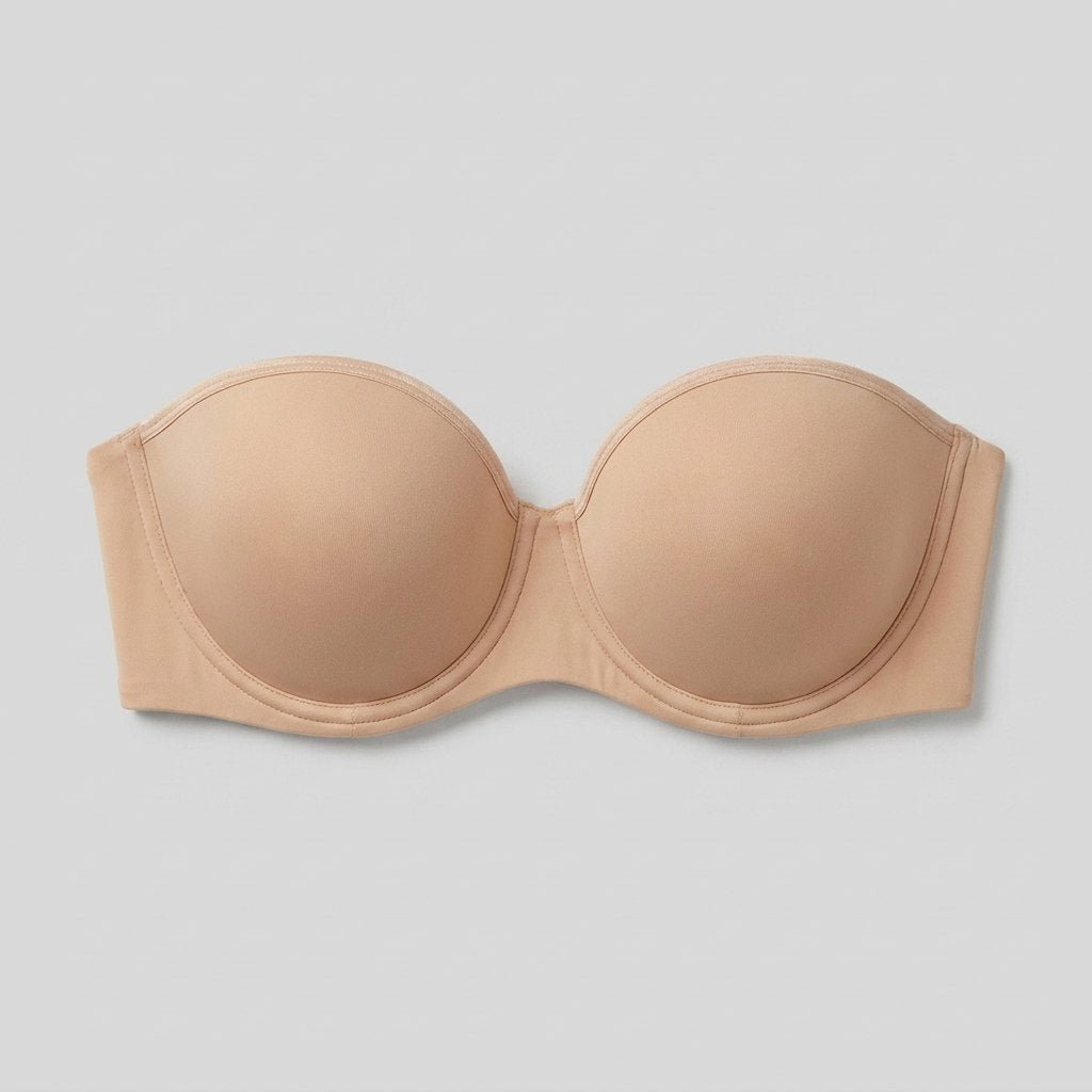 Pura strapless bra nude - front
