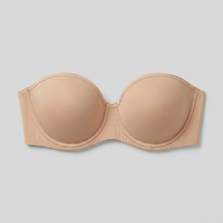 Pura strapless bra nude - front