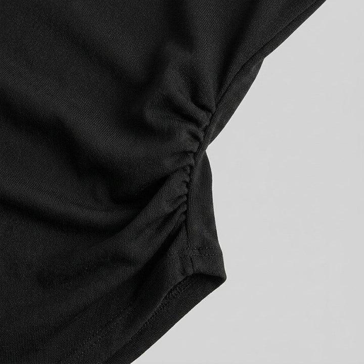 Ravishing jersey top ruching fabric detail