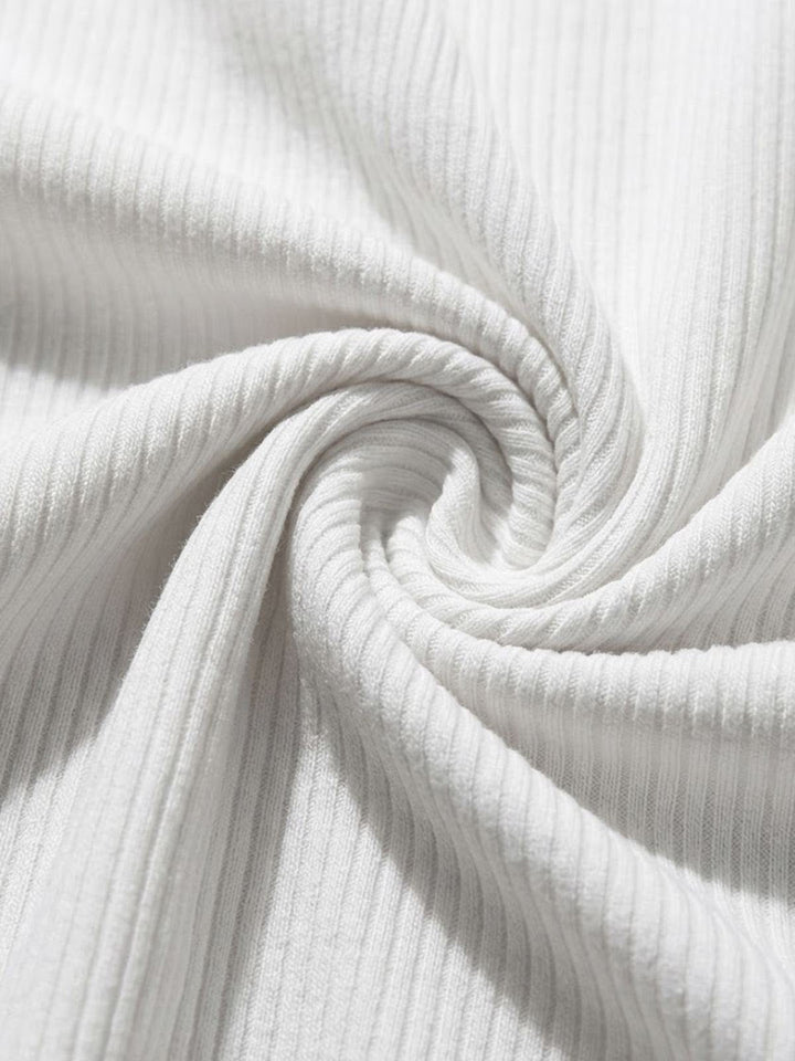 Ribera ribbed tank fabric detail