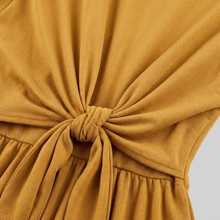 Rina maxi dress tie-up knot detail