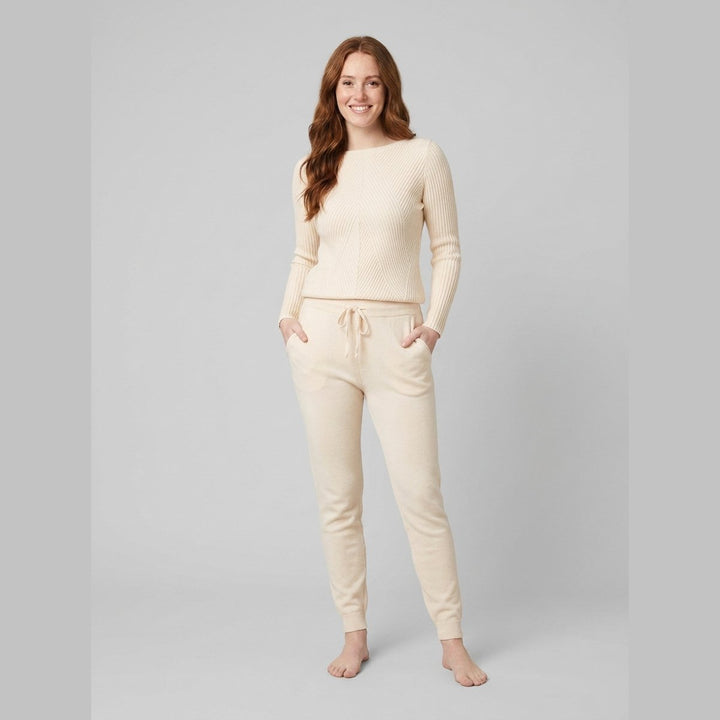 Rina ribbed knit tracksuit apricot