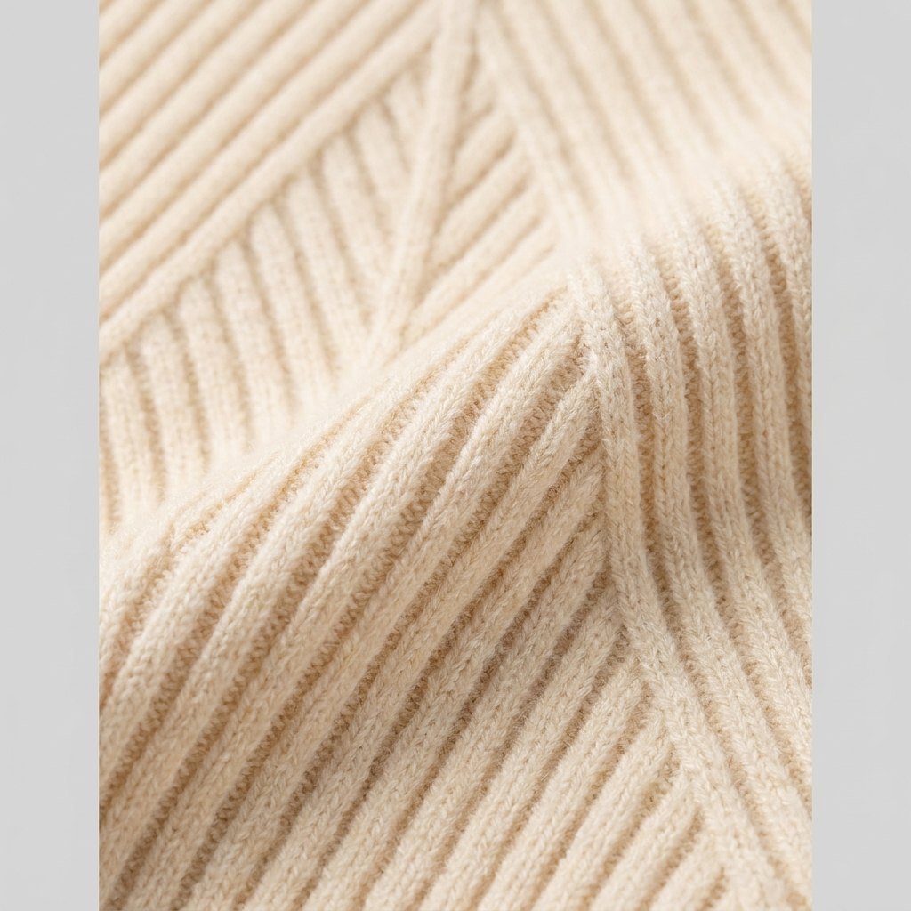Rina ribbed knit fabric detail