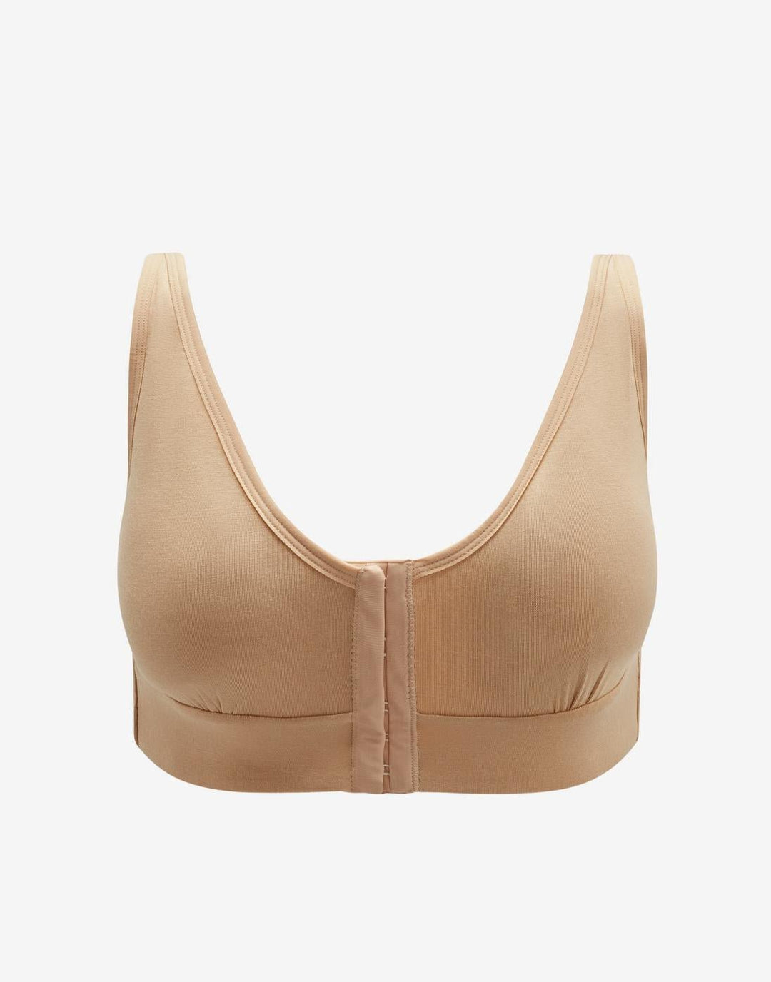 Rora Recovery Bra sand front closure front view