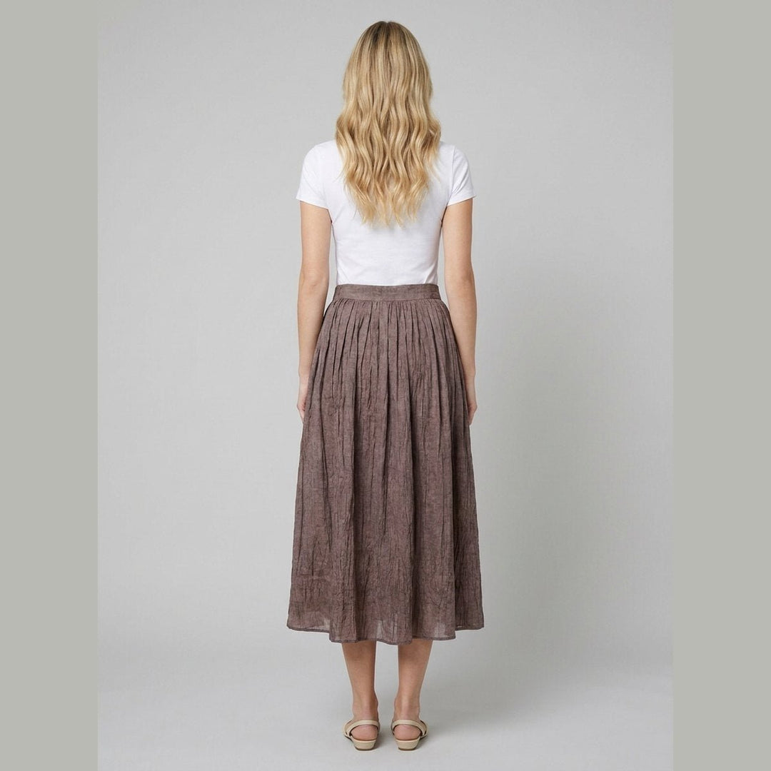 Rosa Midi Skirt Smoky Brown back