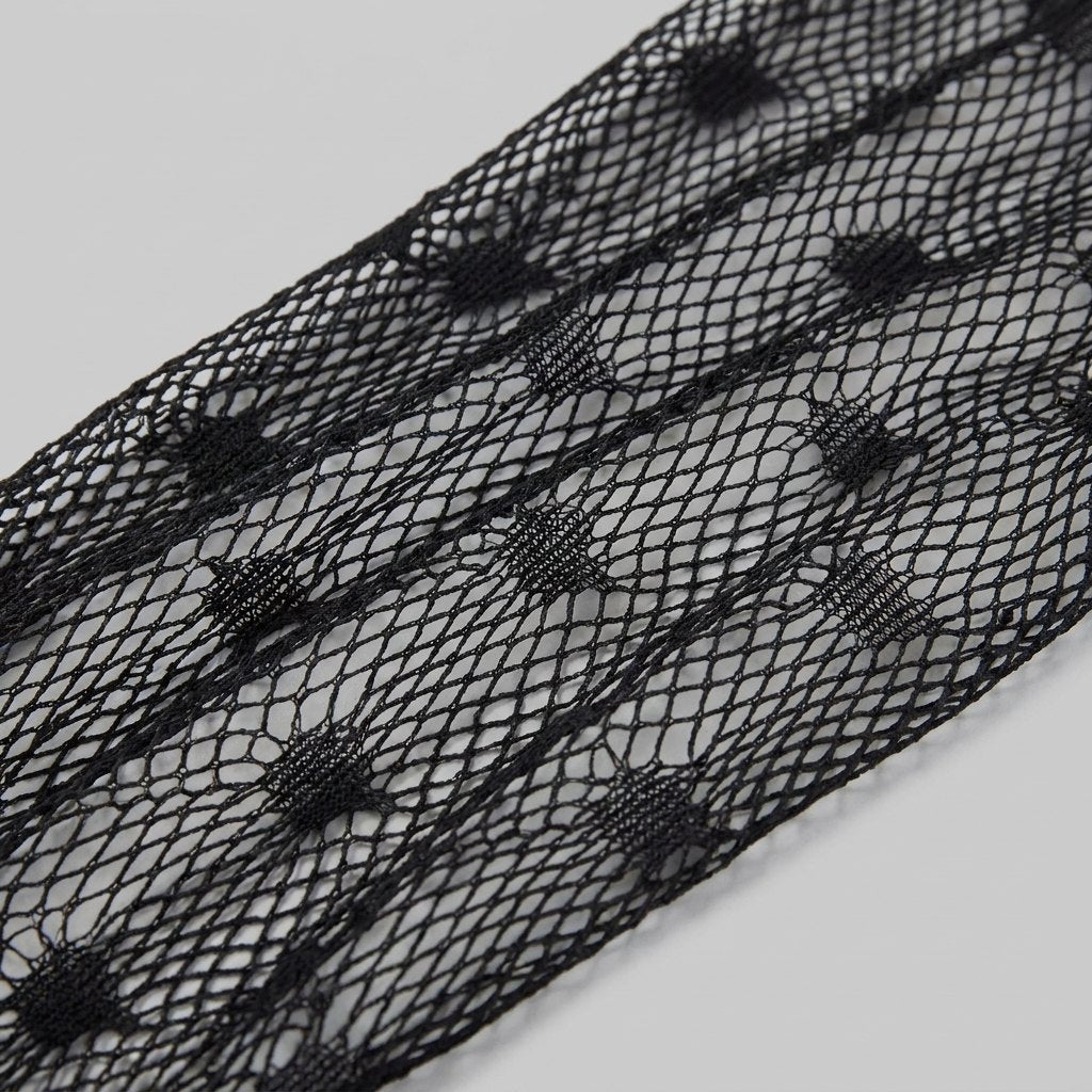 Rosie star fishnet tights fabric close-up
