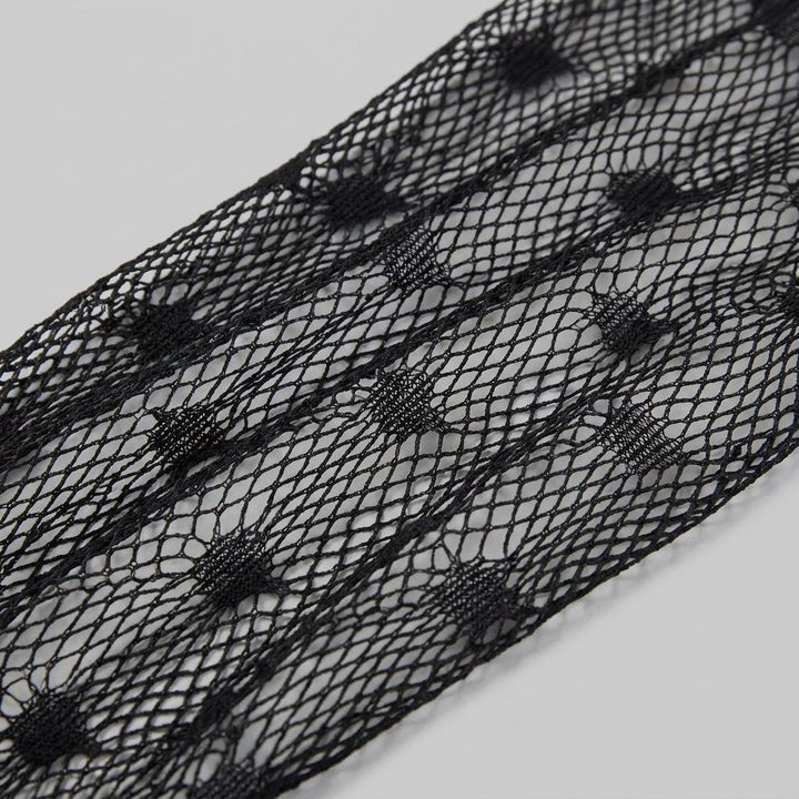 Rosie star fishnet tights fabric close-up