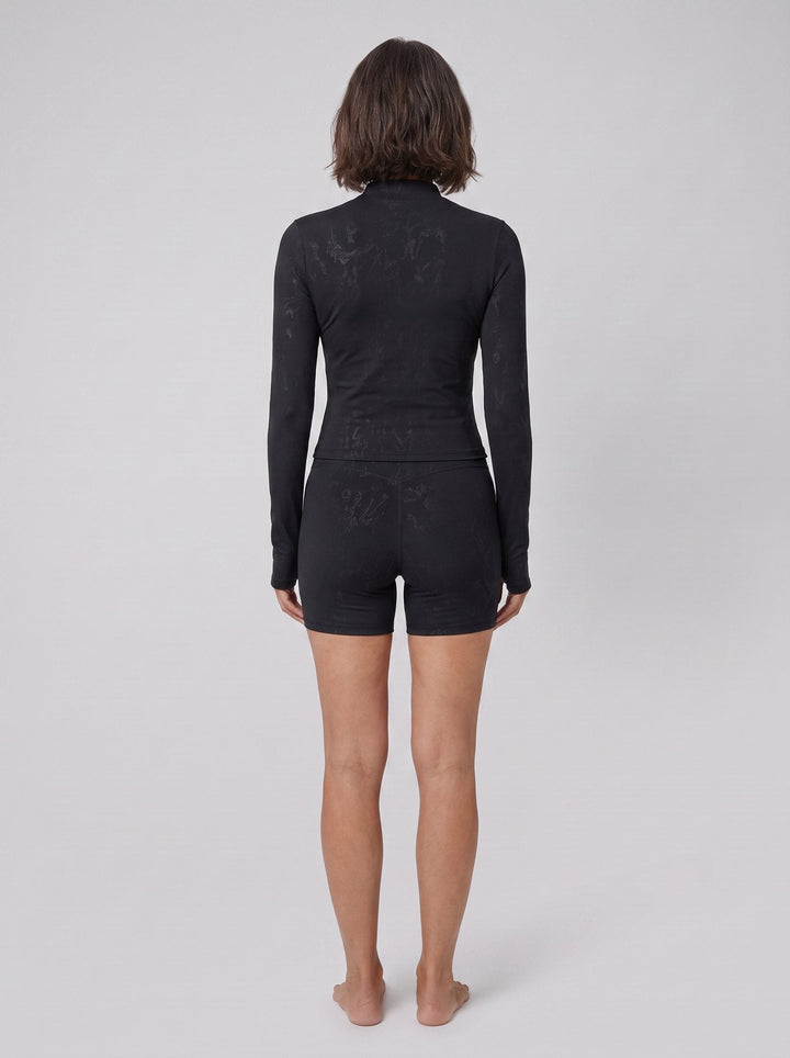 Salutation Stretch Set black activewear set back view