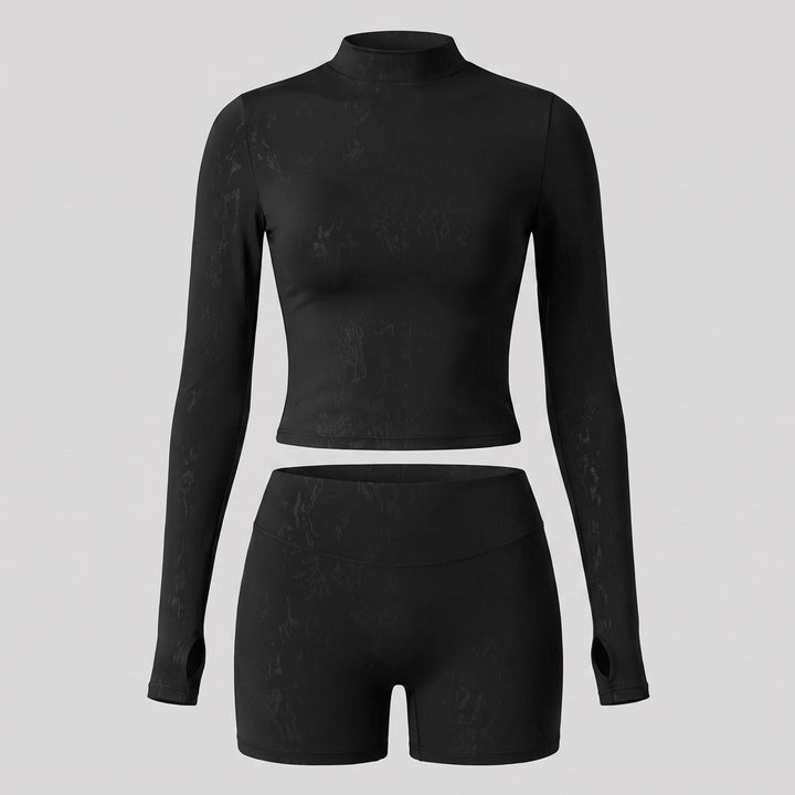 Salutation Stretch Set product flat lay top and bike shorts