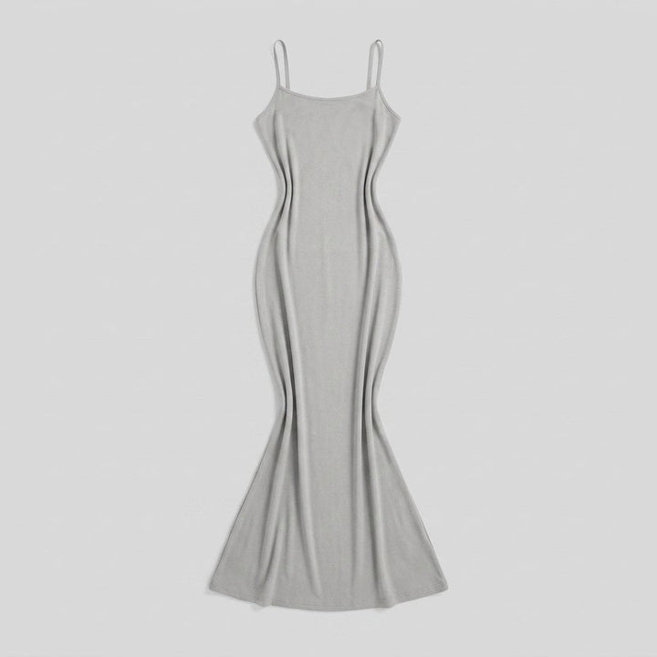 Sculptura shapewear slip maxi dress grey flat-lay