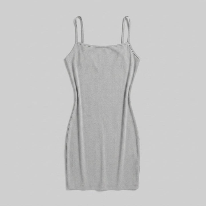 Sculptura shapewear slip mini dress grey flat-lay