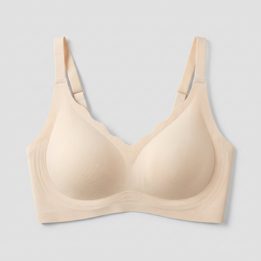 Sera seamless push-up bra beige front
