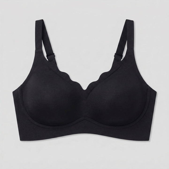 Sera seamless push-up bra black front