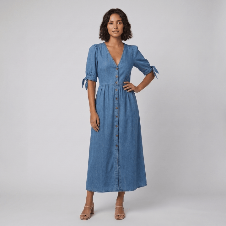 Serafina elegant dress blue - The store Vancouver