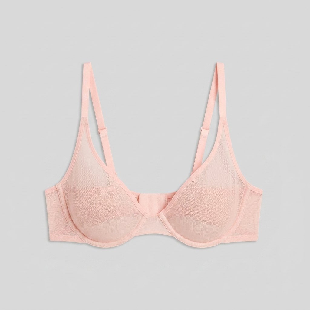 Sierra Demi Bra shell sheer micromesh front view