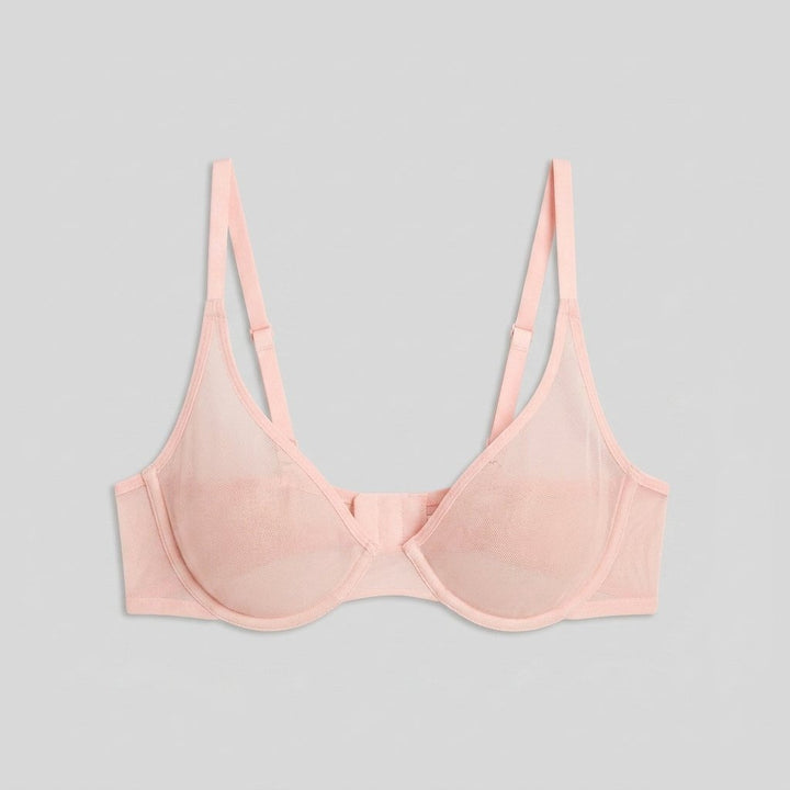 Sierra Demi Bra shell sheer micromesh front view