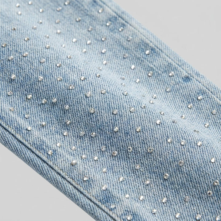 Sierra glitter denim fabric detail