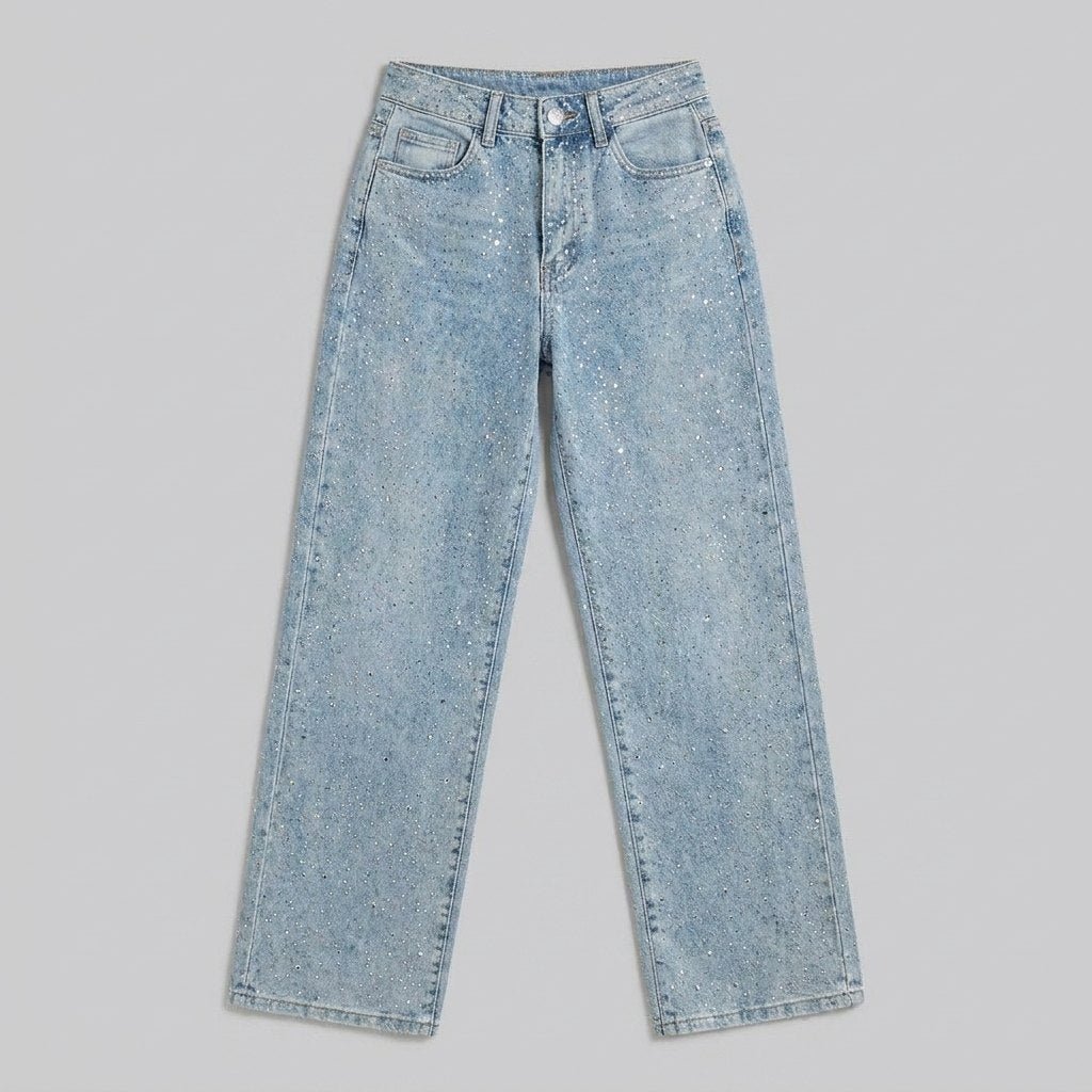 Sierra glitter jeans flat-lay