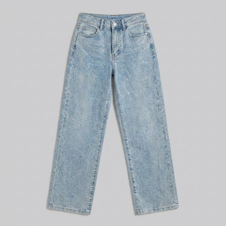 Sierra glitter jeans flat-lay