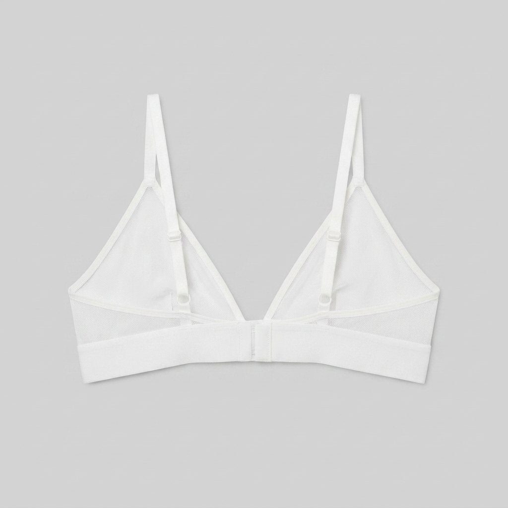 Sieve Triangle Bra white back band view