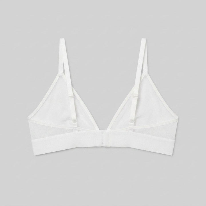 Sieve Triangle Bra white back band view