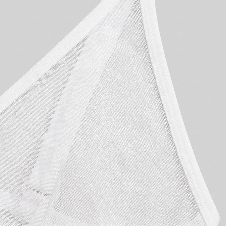 Sieve Triangle Bra white sheer micromesh fabric detail