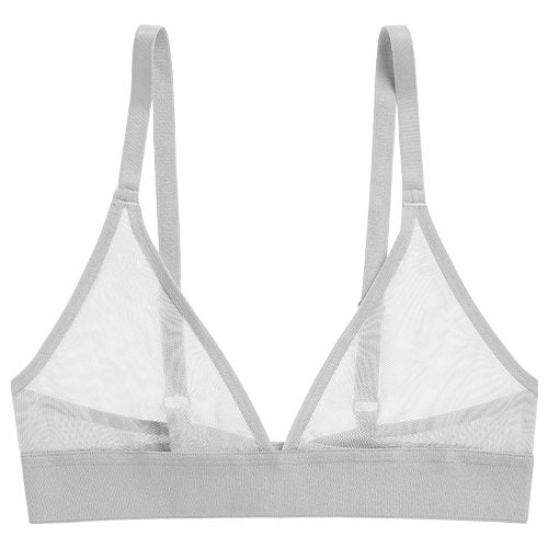 Sieve Triangle Bra white sheer micromesh front view