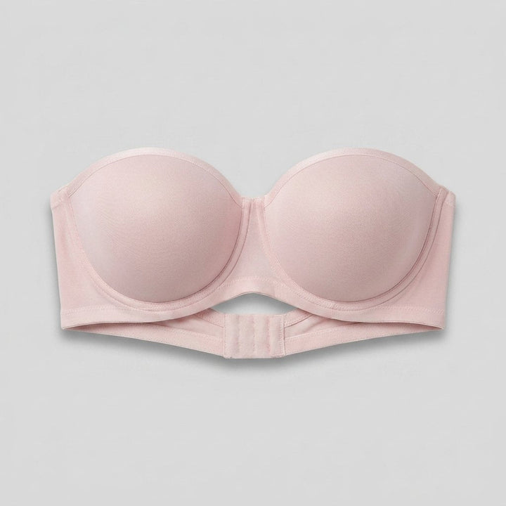 Sleek Balconette Bra Pink molded strapless