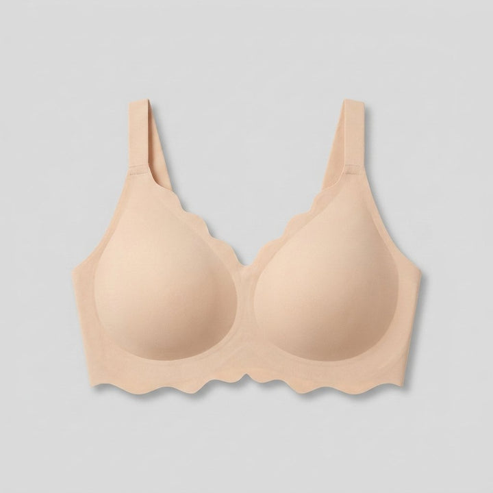 Sofia Wireless Bra Nude scalloped