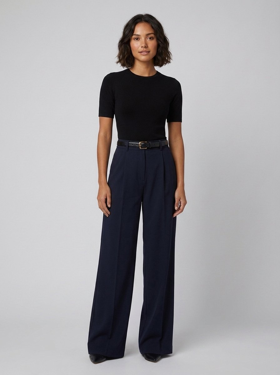 Sola wide leg pants dark navy