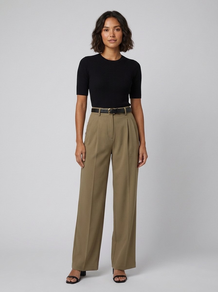 Sola wide leg pants light brown