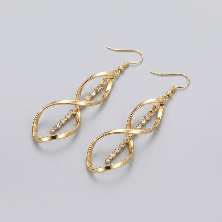 Solania spiral earrings angled view