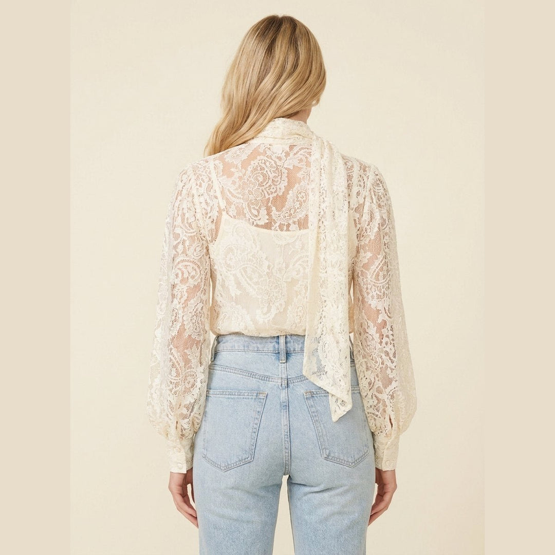 Soleil lace shirt back